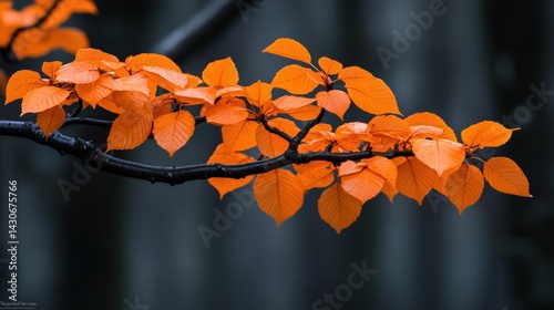 leaves turning gold in the autumn forest