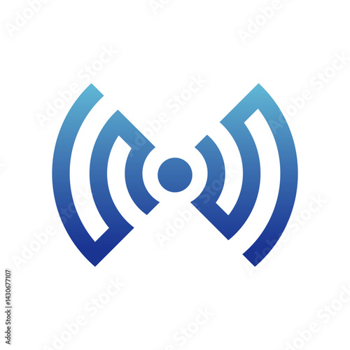Wireless connectivity: The symbol represents seamless wireless connectivity, with the form of a radio wave transmitting or receiving information.