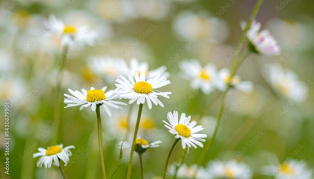 Fototapeta premium Daisies Dancing in a Dreamlike Haze