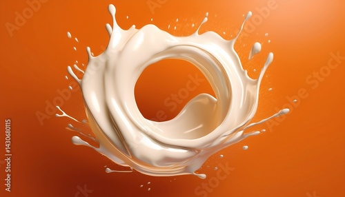 Obraz na płótnie milk splash on background w salonie