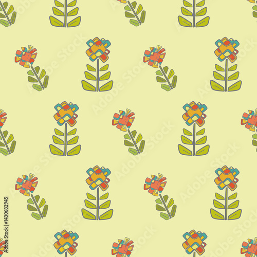 Geometric hand draw surface design pattern