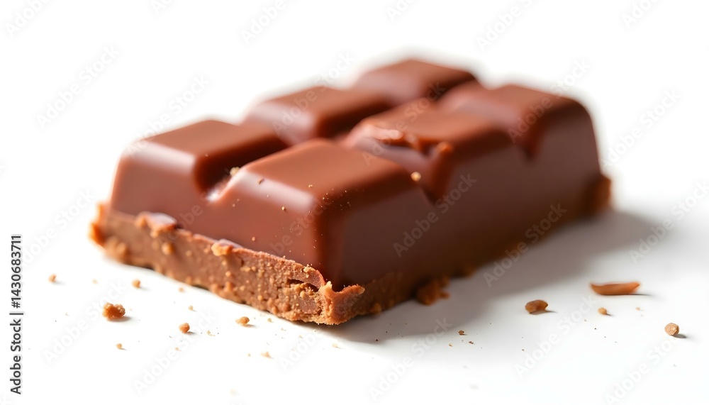 close up a chocolate bar isolated on white background close up a chocolate bar isolated on white background