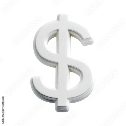 Dollar sign currency on transparent background