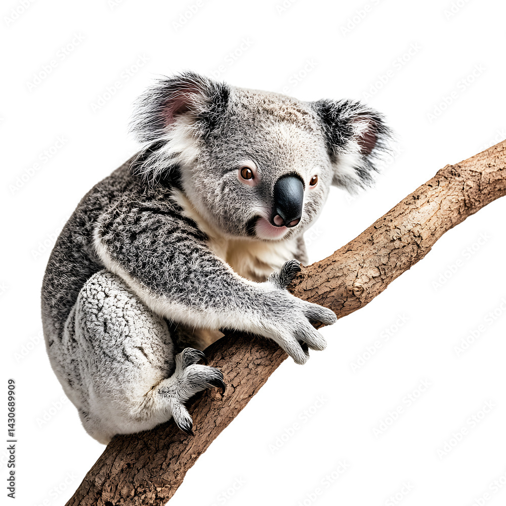 Fototapeta premium koala on white background.