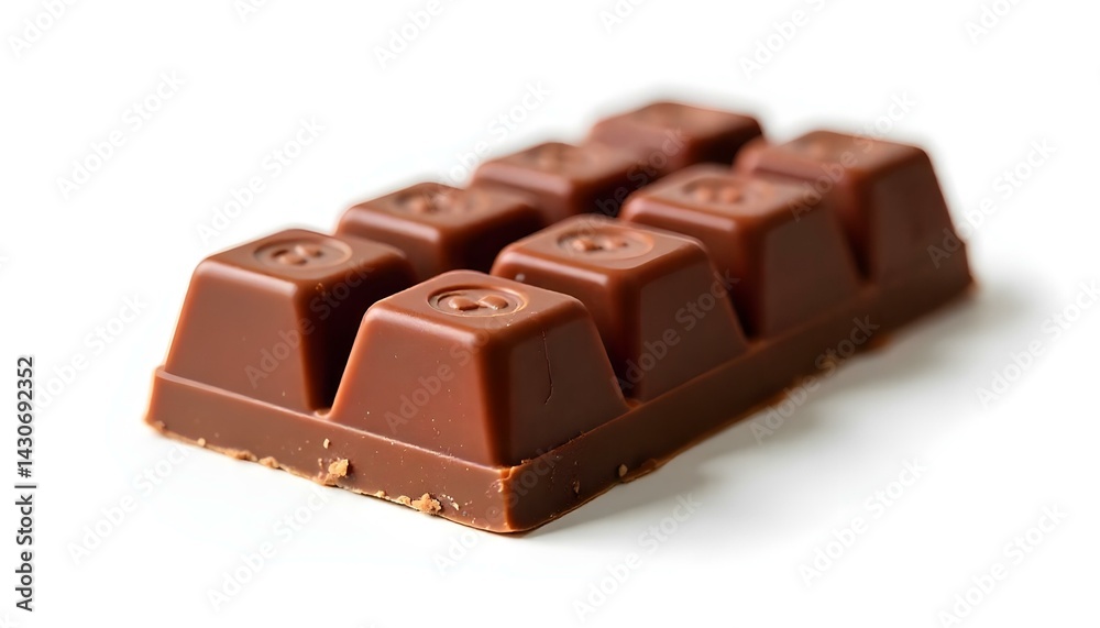 close up a chocolate bar isolated on white background close up a chocolate bar isolated on white background