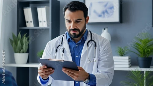Wallpaper Mural A doctor consults with a patient about various treatment plans in a medical office setting. Torontodigital.ca