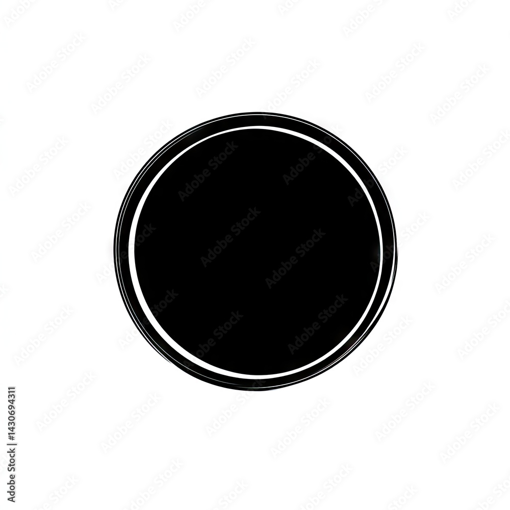 Blank circular black disc Blank circular black disc