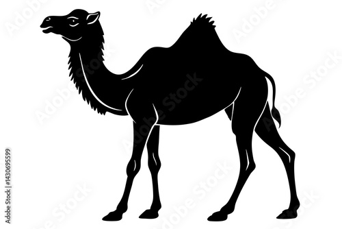 camel silhouette vector, camel icon black vector 
