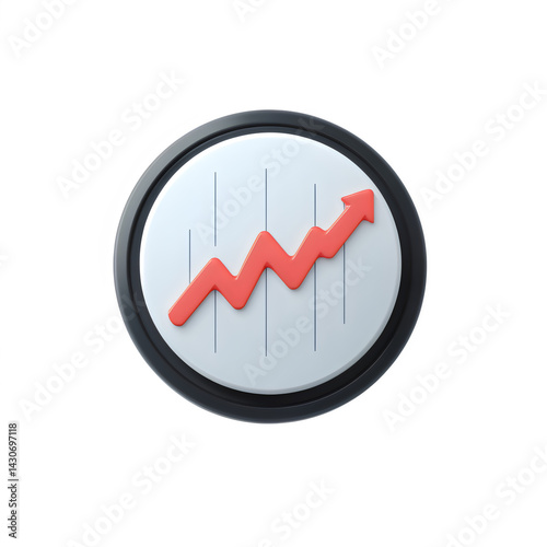 Growth chart business on transparent background