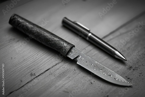 flawless picture of a notebook with a pen on it and a pen on the table