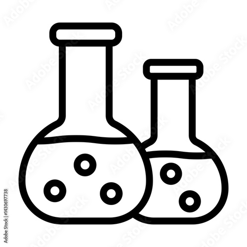 Flasks Vector Line Icon Design