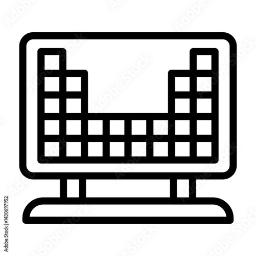 Periodic Table Vector Line Icon Design