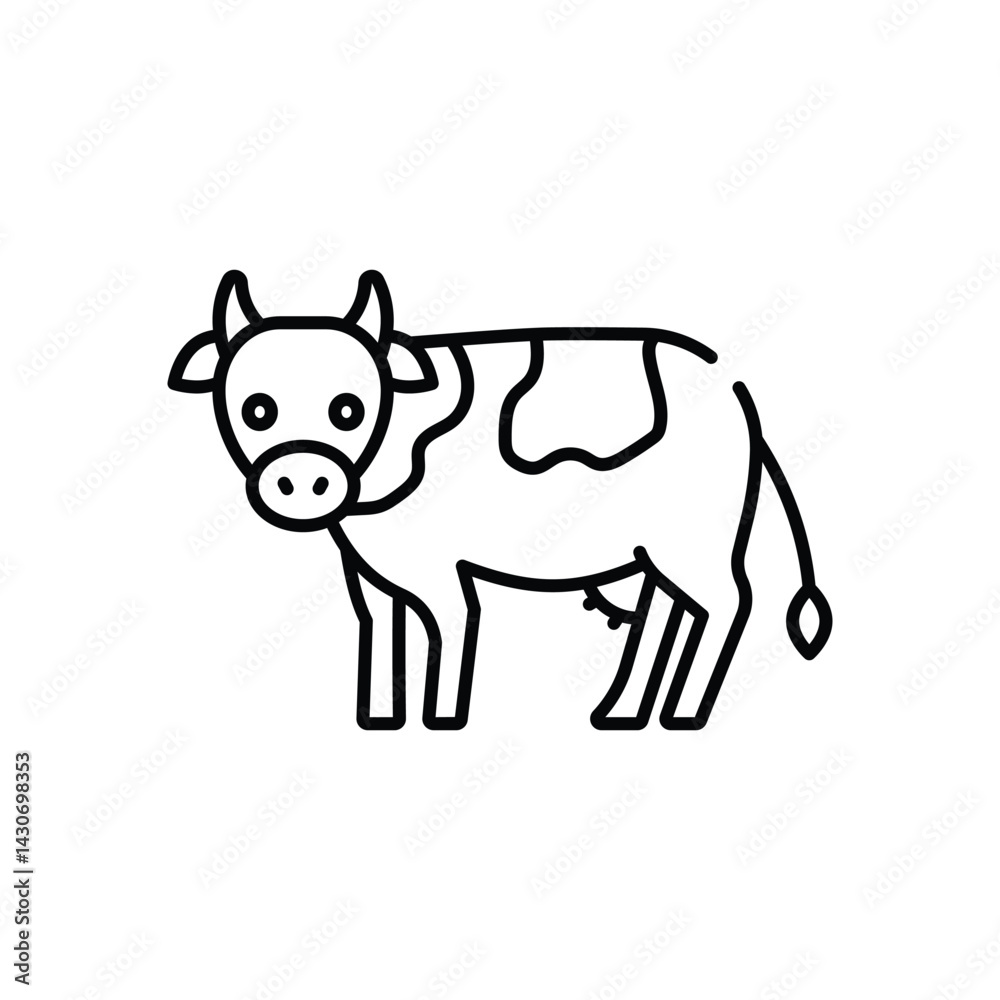 Fototapeta premium Cow Vector icon