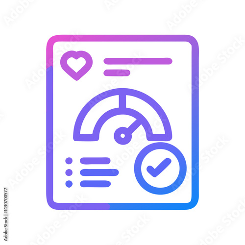 Gradient Performance Report Icon on Dark Background