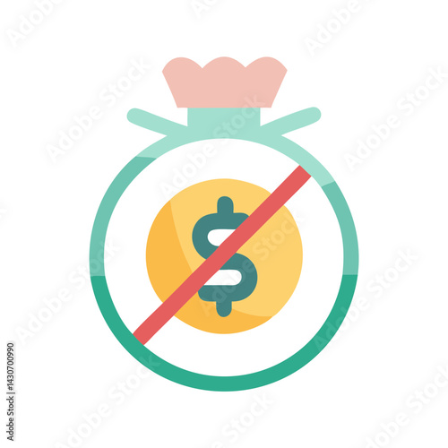 No money available or bankruptcy concept illustration design