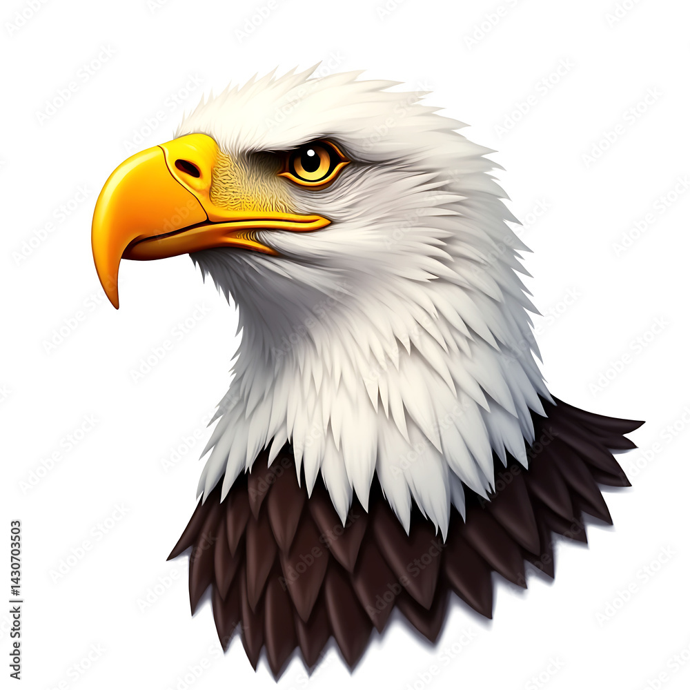 Obraz premium Realistic Eagle Head Art