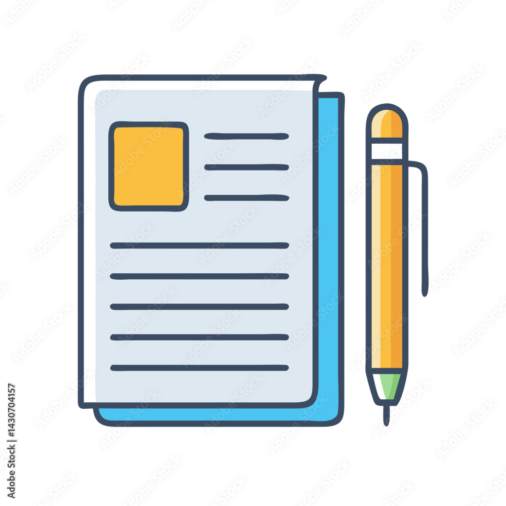 Paper and pencil isolated on a black background Paper and pencil isolated on a black background