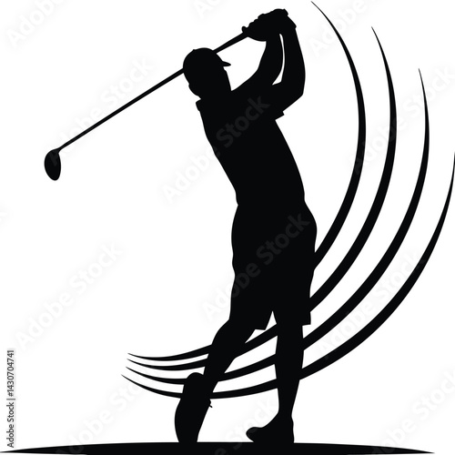 golf player silhouette