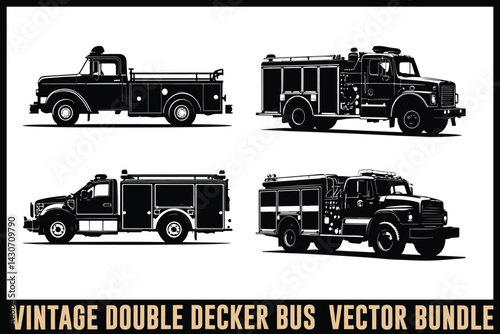 Vintage Double Decker Bus Bundle 