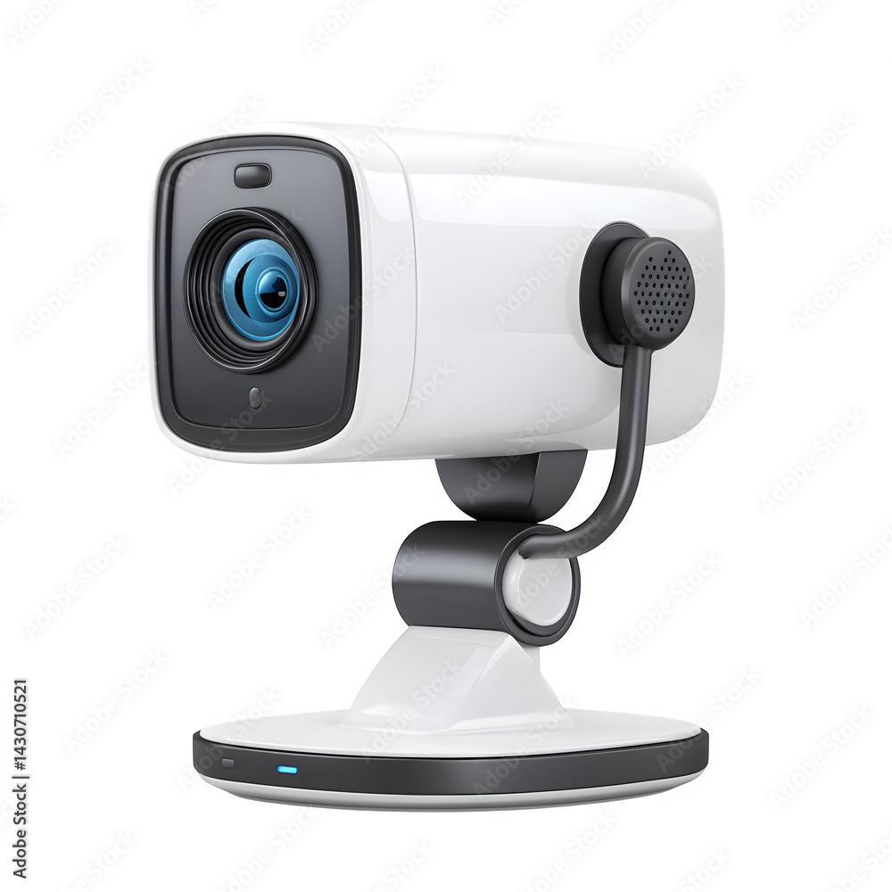 HD webcam with sliding privacy cover isolated on transparent background HD webcam with sliding privacy cover isolated on transparent background