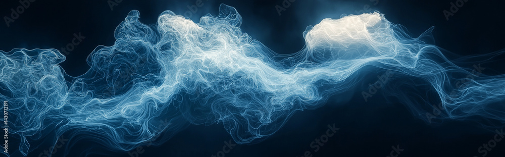 Obraz premium Abstract Blue Energy Flow Digital Wave Background for Tech Science and Design Projects