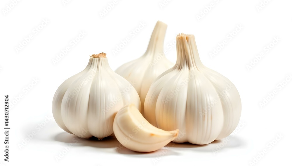 Obraz premium Garlic Isolated on white background