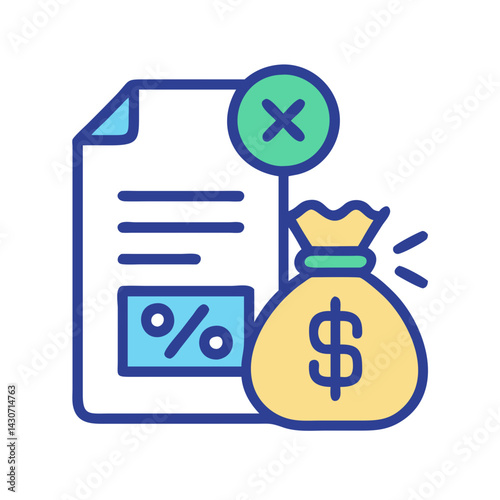 No deal, finance document rejection, payment decline concept