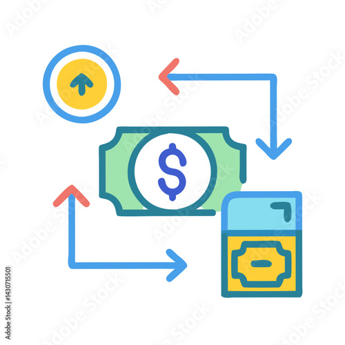 Money flow exchange, investments, revenue, cash conversion, trading