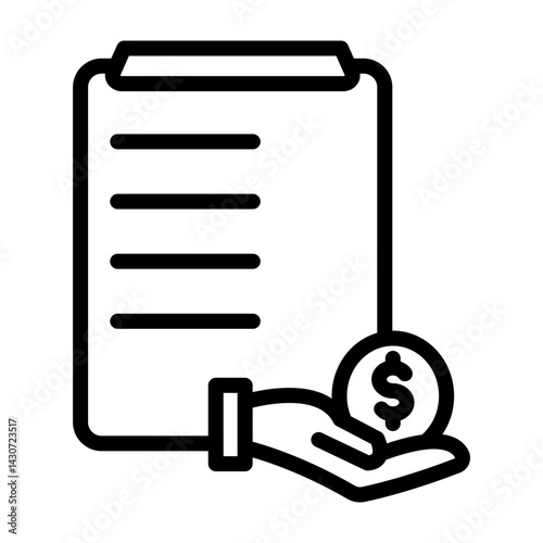 Bailout Vector Line Icon Design