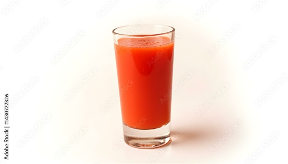 glass of tomato juice isolated on a white background glass of tomato juice isolated on a white background