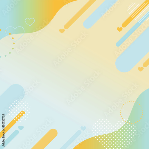 Lovely Geometric Pattern Background Web Graphic Seamless Frame Shape Wave Gradient orange cyaan / ラブリーな幾何学模様 背景 素材 シームレス フレーム シェイプ ウェーブ グラデーション オレンジ シアン