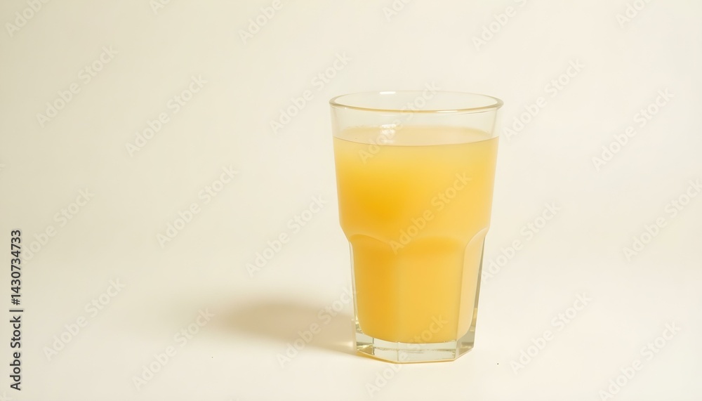 glass of pear juice on a white background