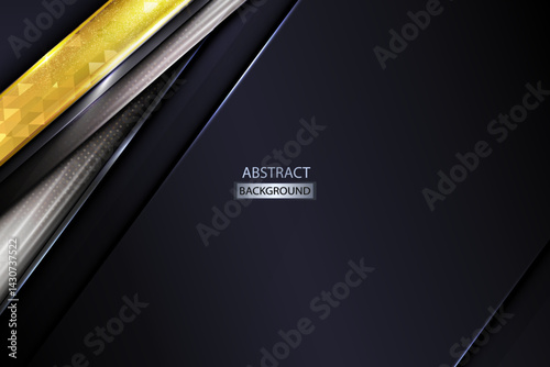 Abstract Black Gold Background Vector