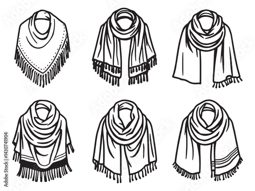 shawl art delicate line art for creative fashion artwork