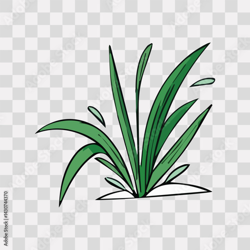 Hand drawn shrub bush shrubbery tree. set of garden plant element. Eco element