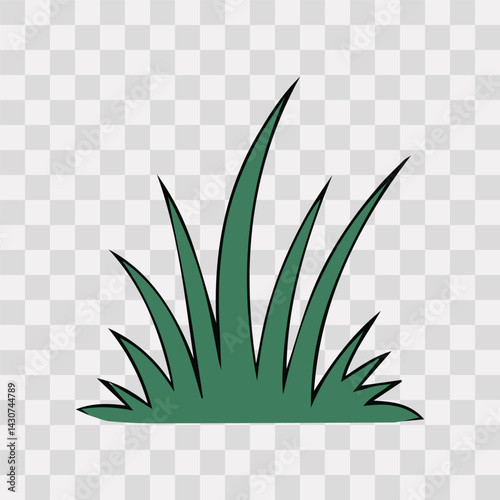 Hand drawn shrub bush shrubbery tree. set of garden plant element. Eco element