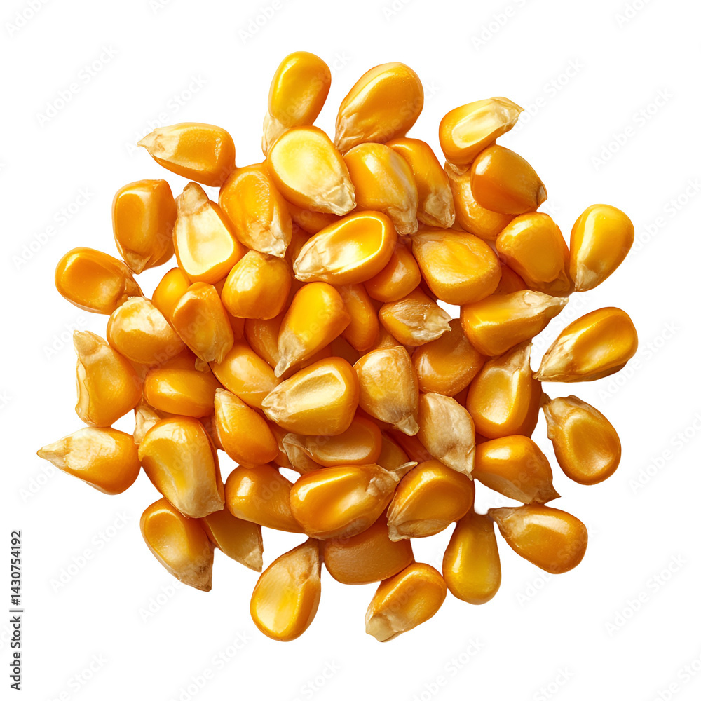 Fototapeta premium Golden Corn Kernels Close Up View