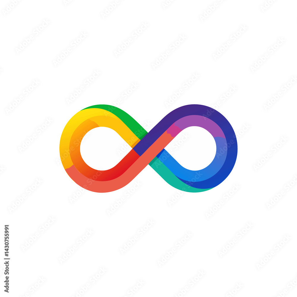 Rainbow Infinity Symbol isolated on transparent background Rainbow Infinity Symbol isolated on transparent background