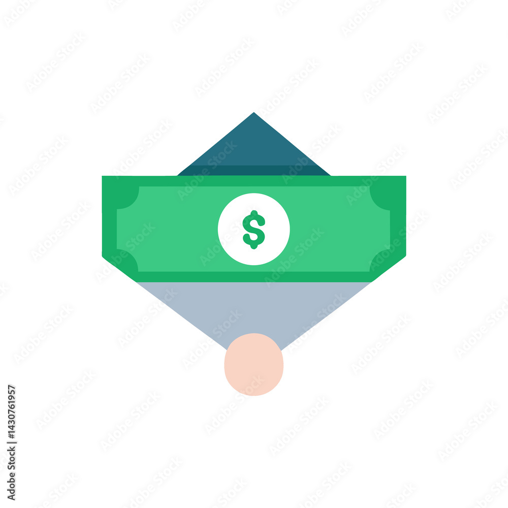 Cash Envelope Icon isolated on transparent background Cash Envelope Icon isolated on transparent background