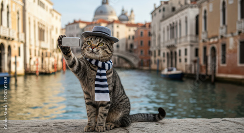 Gondolier Cat in Venice
