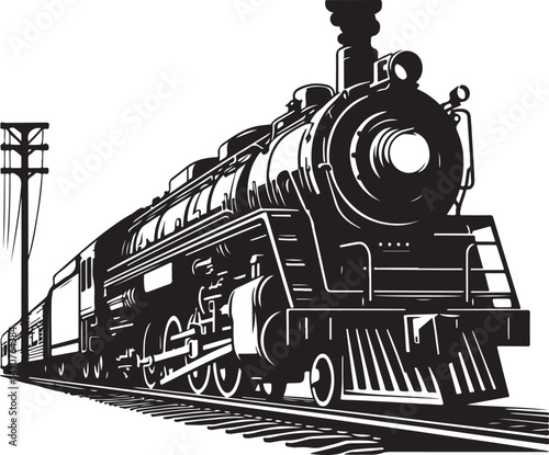 Train locomotive vector