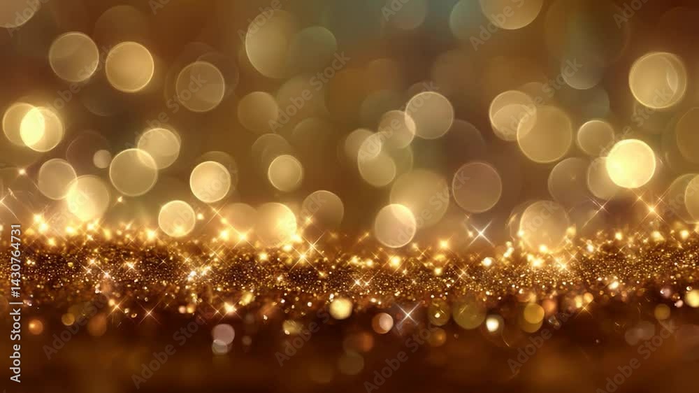 Glittering golden bokeh background with blurry lights and shine Glittering golden bokeh background with blurry lights and shine