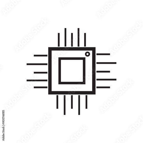 microprocessor CPU and Chip icon
