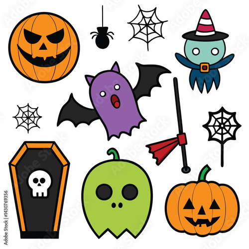 halloween vector set