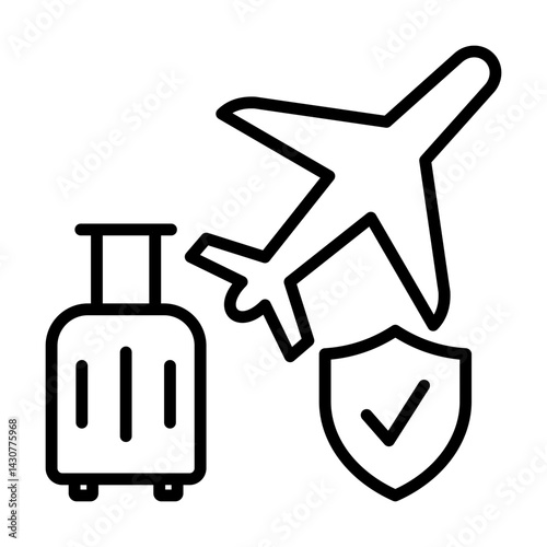 travel insurance single icon