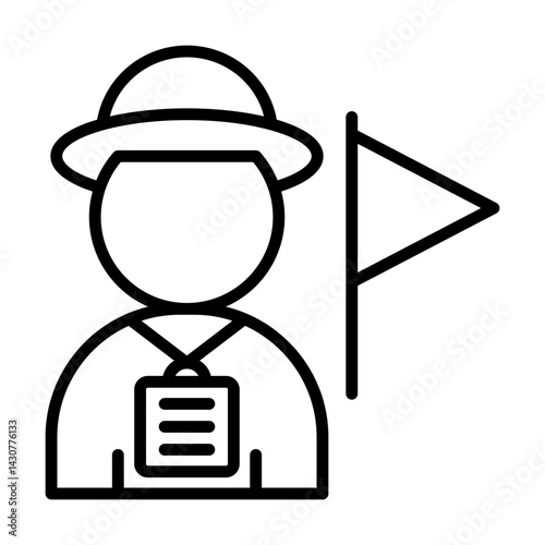 tour guide single icon