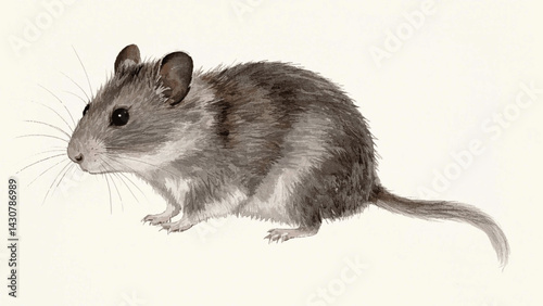 Soft Cheek wash hamster isolated watercolor vector illustration svg