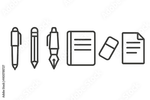 Creating icons that feature a pen and pencil is the focus