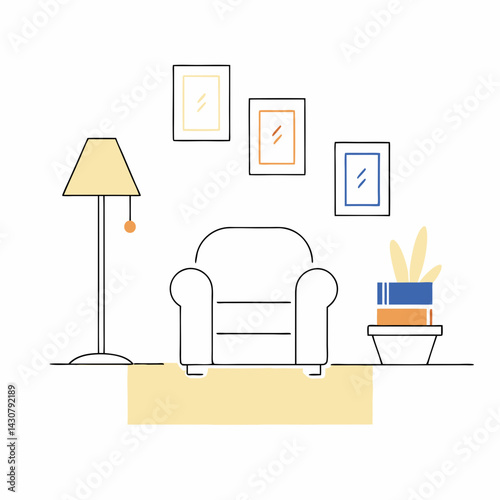 interior of living room with furniture