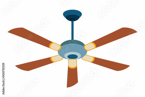 fan vector on white background